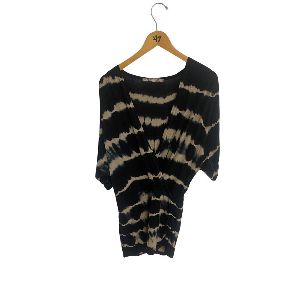Young Fabulous & Broke Women's Tie Dye Half Sleeve Top/ Mini Dress - Medium